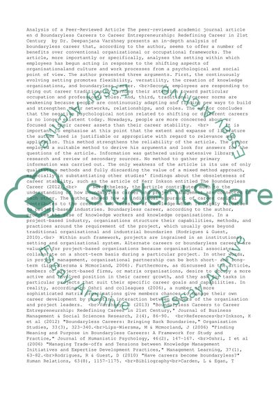 Boundaryless Careers to Career Entrepreneurship