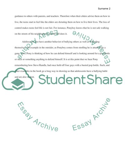 Character Behavior and Adolescent Development