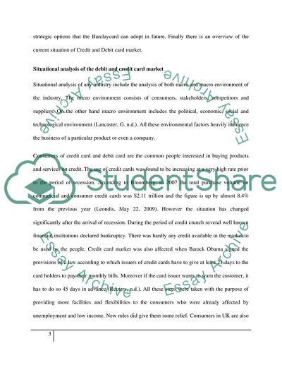 Marketing Strategy and Planning: Credit Card Market