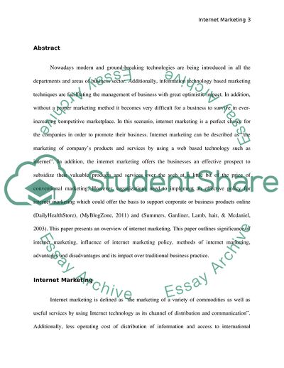 The Significance of Internet Marketing