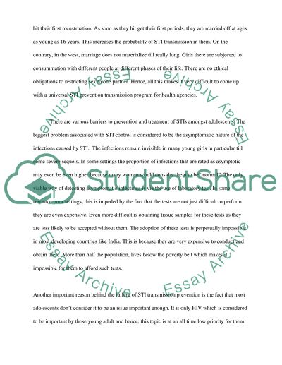 Sexual Transmitted Infection Prevention in Adolescents