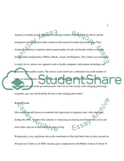 Role of Gender in the American Workforce