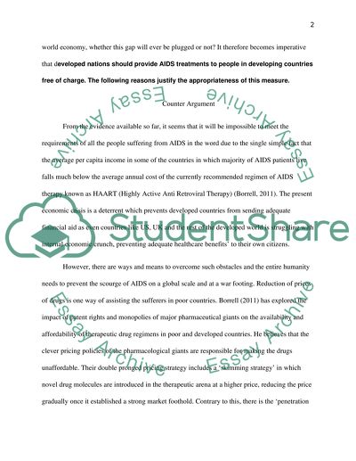 Affordability and availability of AIDS drugs in poor (developing) countries