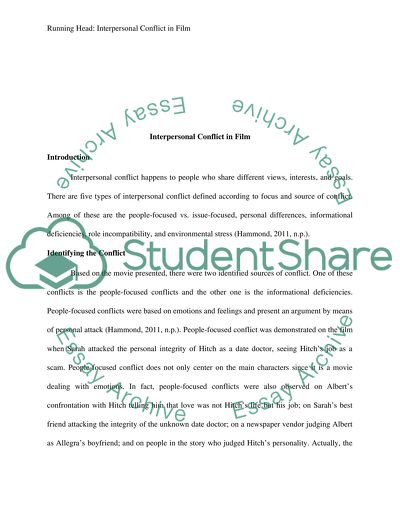 Interpersonal Conflict in Film