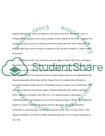 The Concept of Religion in Young Goodman Brown