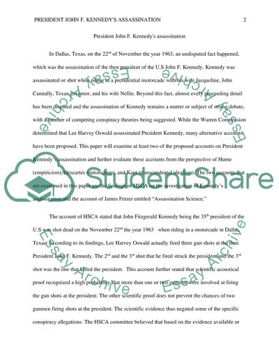 President John F. Kennedys assassination