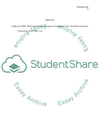 The Control of Insurance Fraud