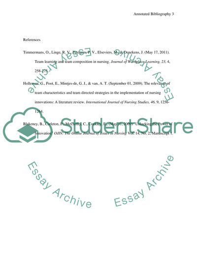 Annotated Bibliography