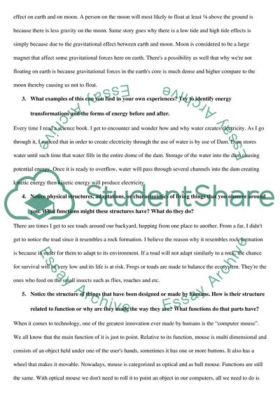 What Observations and Inferences of Scientific Things Do One Make in Own World and Life