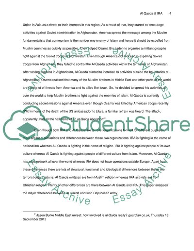 Terrorism: The Difference Between the Irish Republican Army and Al Qaeda