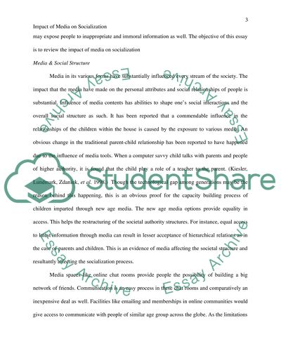 Impact of Media on Socialization