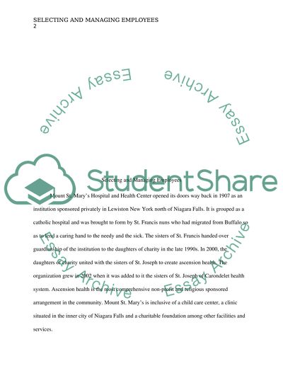 Selecting and Managing Employees