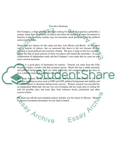 Economic and Business Environments of Brazil and Mexico