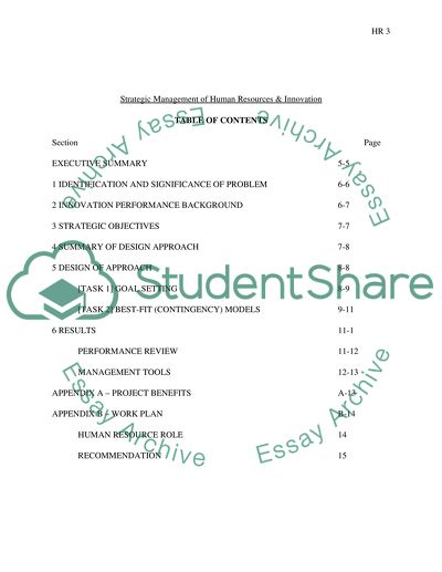 Strategic Management of Human Resources and Innovation