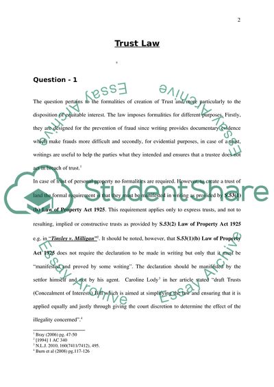 Trust Law for the Prevention of Fraud