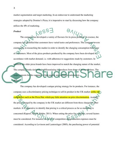 Compare and critically analyse the UK marketing strategies of Dominos Pizza and Pizza Hut