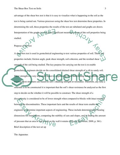 The shear box test on soil