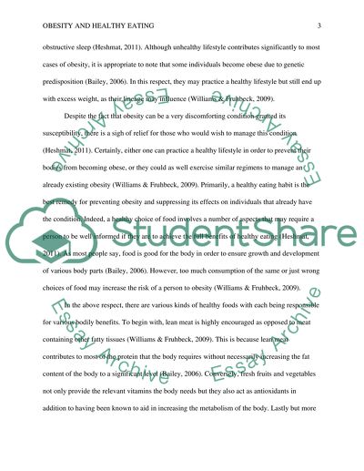 Healthy Eating and Exercise in Reducing Obesity Risk