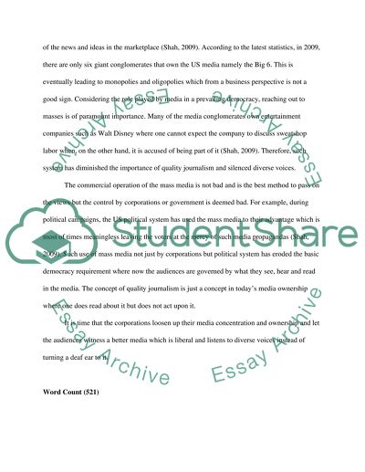 Media Economics - the Holdings of The Big 6 Media Giants