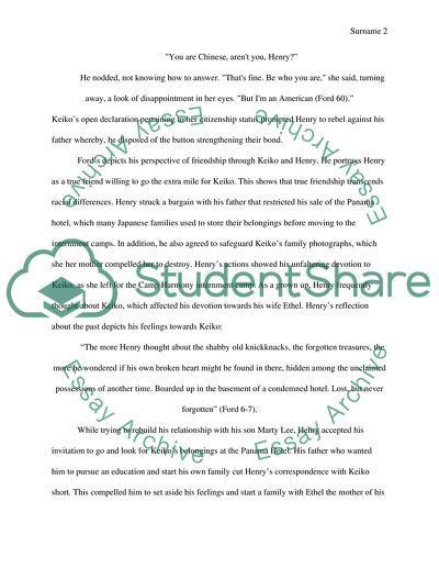 Literal Analysis of the Novel, Hotel on the Corner of Bitter and Sweet