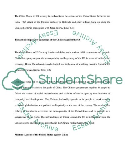 The China Threat and US Security