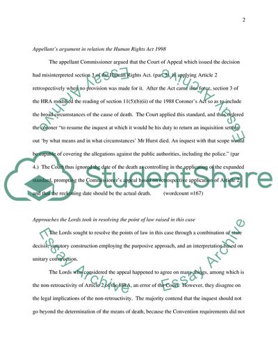 Ratio Decidendi of the Case