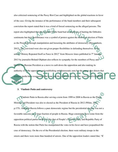 Dossier Regarding a Recent Russian Contemporary Affair