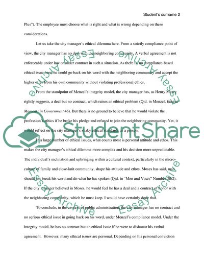 Ethical Behavior of Employee