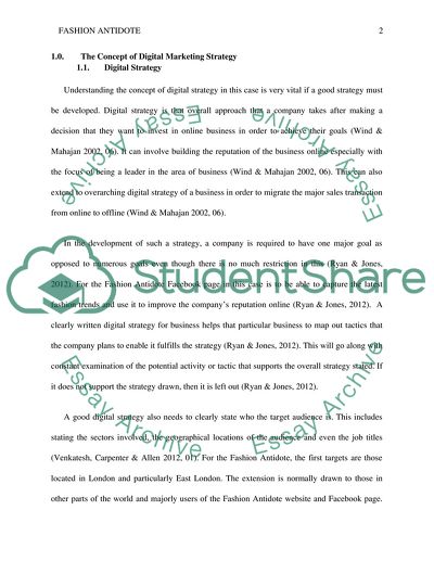 Digital Marketing Strategies to promote Fashion Antidote Website