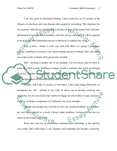 Academic Skills (Economics)