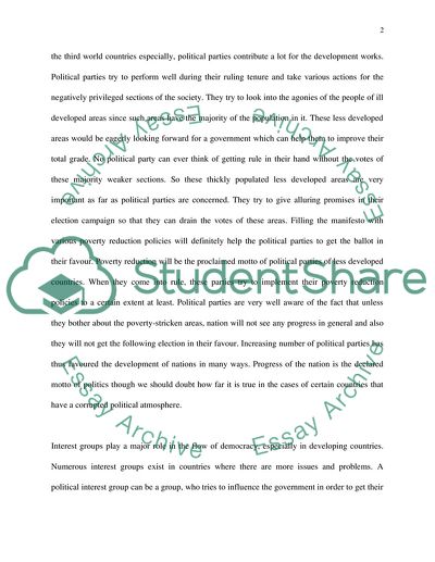 Competing Political Interests And Poverty Reduction