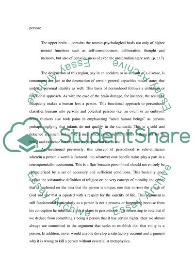 Moral Significance of Personhood