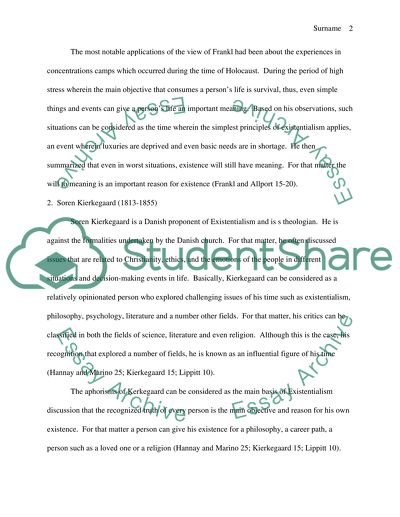 Proponents of Existentialism