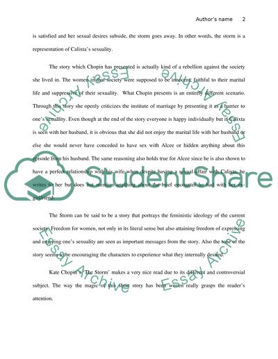 The Storm by Kate Chopin