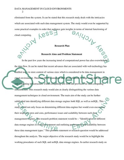 Data Management in Cloud Environments