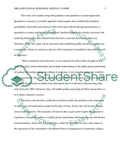 Organizational Research: Establishment of Public-Private Partnerships for a Community College