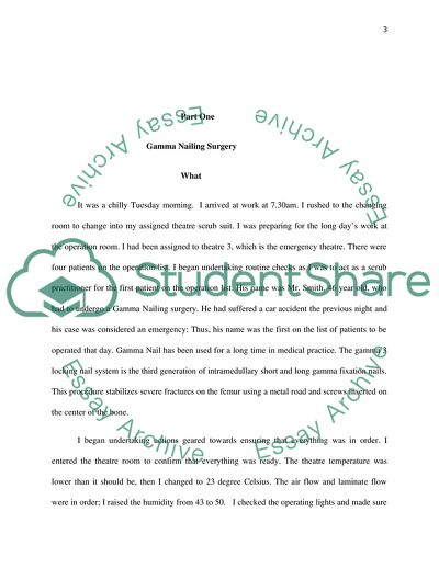 Day Surgery and Surgery Reflection