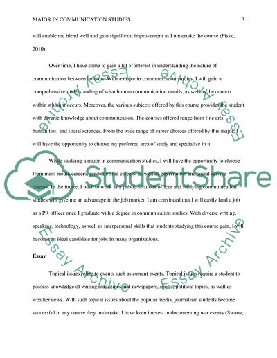 Major in Communication Studies