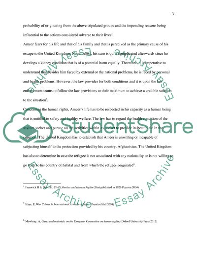 Asylum Protection - Ameers Situation