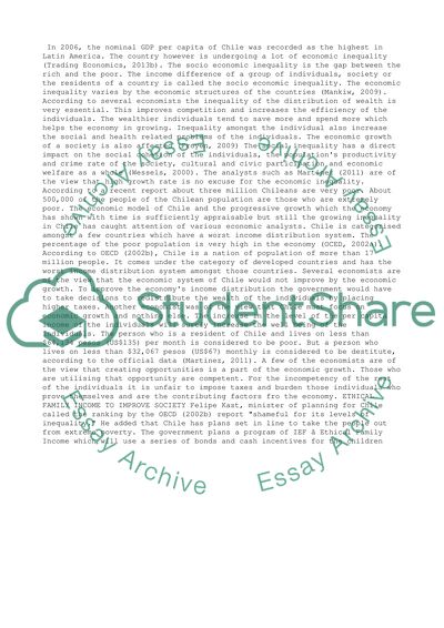 FDI attraction in Chile Affected by the Countrys Socio-Economical Inequality