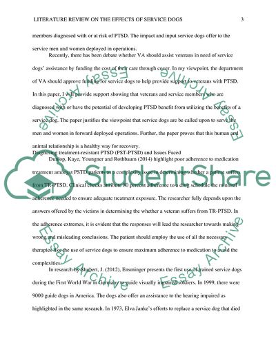 Research paper post traumatic stress disorder