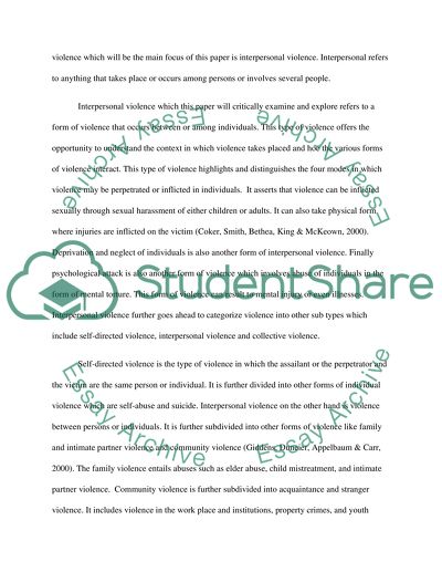 Violence in Societies