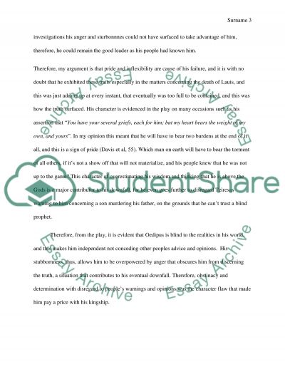 Oedipus the king essay topics