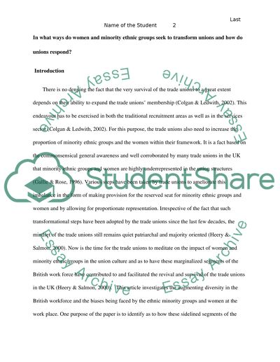 Minority Ethnic Groups