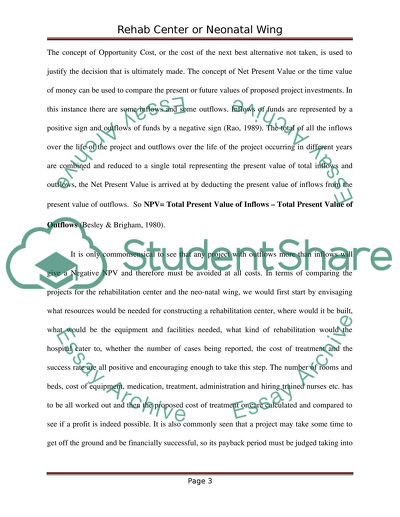 Healthcare Financial Management Decision