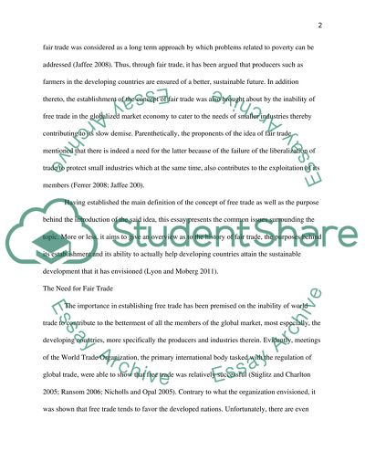 Fair Trade and Developing Countries