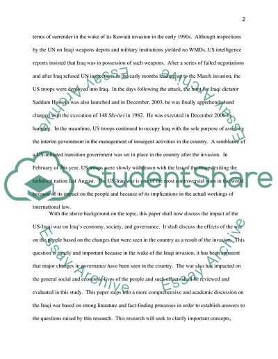 The war between US an Iraq 2003