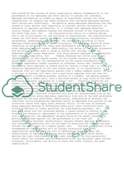 Employee Satisfaction at DrainFlow