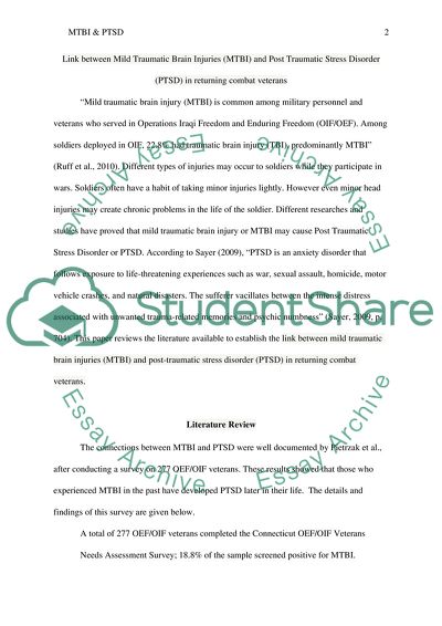 Brain Damage Can Provoke a Mental Disorder in the Military