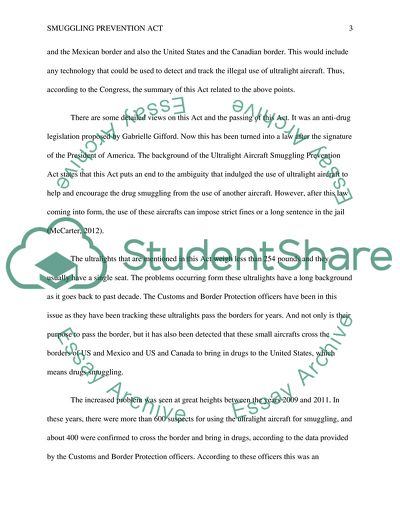 Ultralight Aircraft Smuggling Prevention Act of 2012